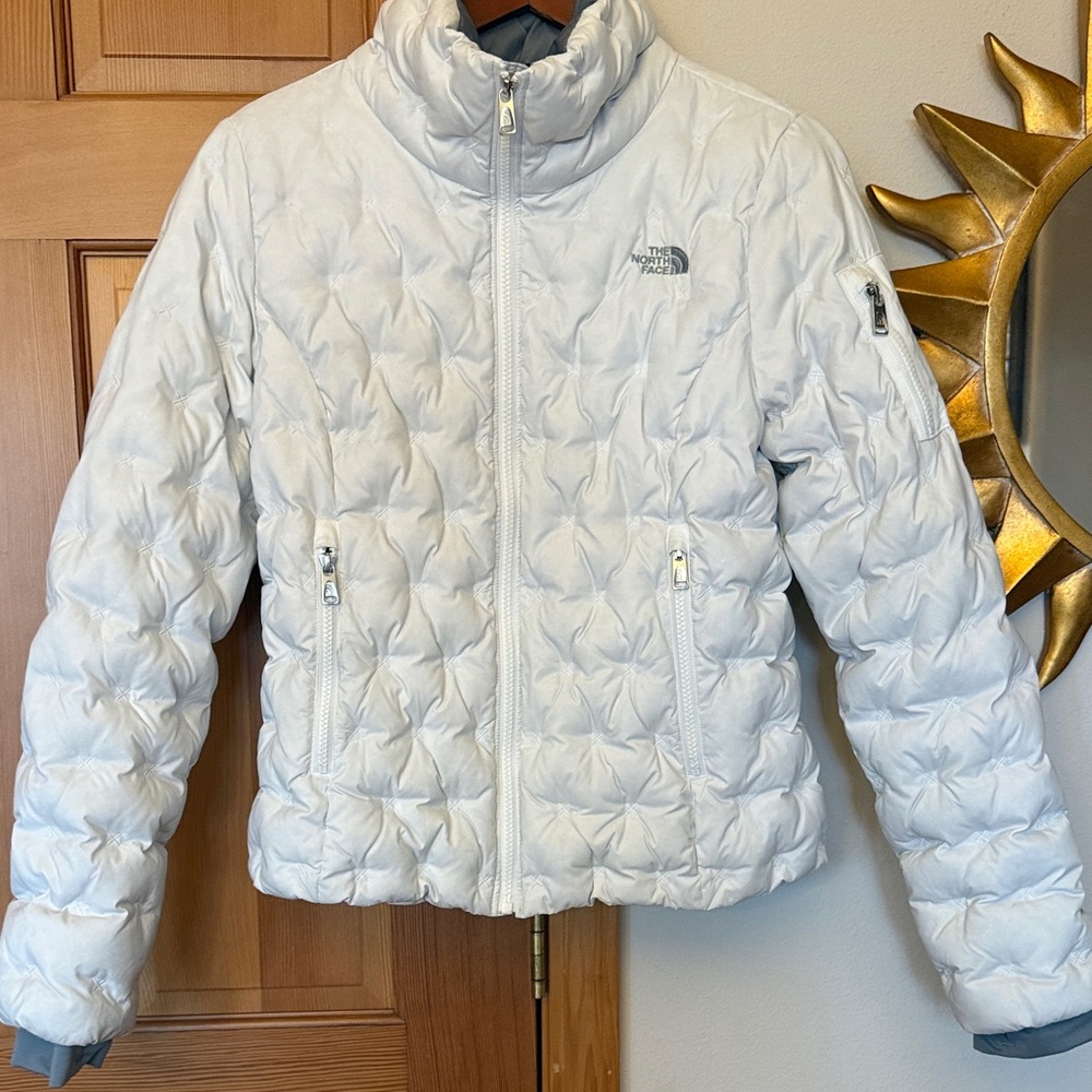 North Face Holladown 550 Goose Down Womens White Puffer Jacket M